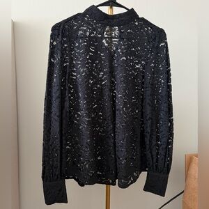 H&M Black Lace Blouse